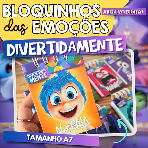 Arquivo Bloquinho A7 Divertidamente