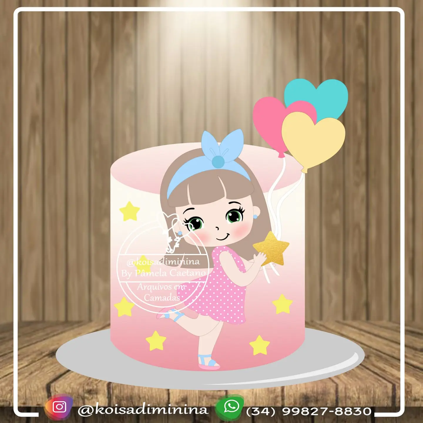 Arquivo de Corte Menina com Balão 1