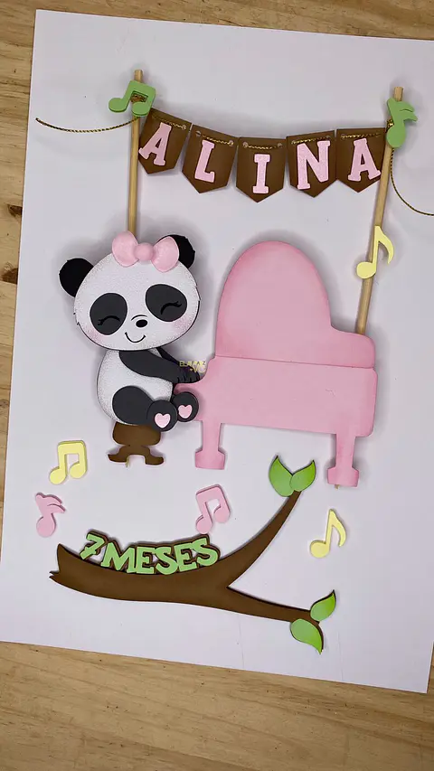 Arquivo de Corte Topo Panda Pianista