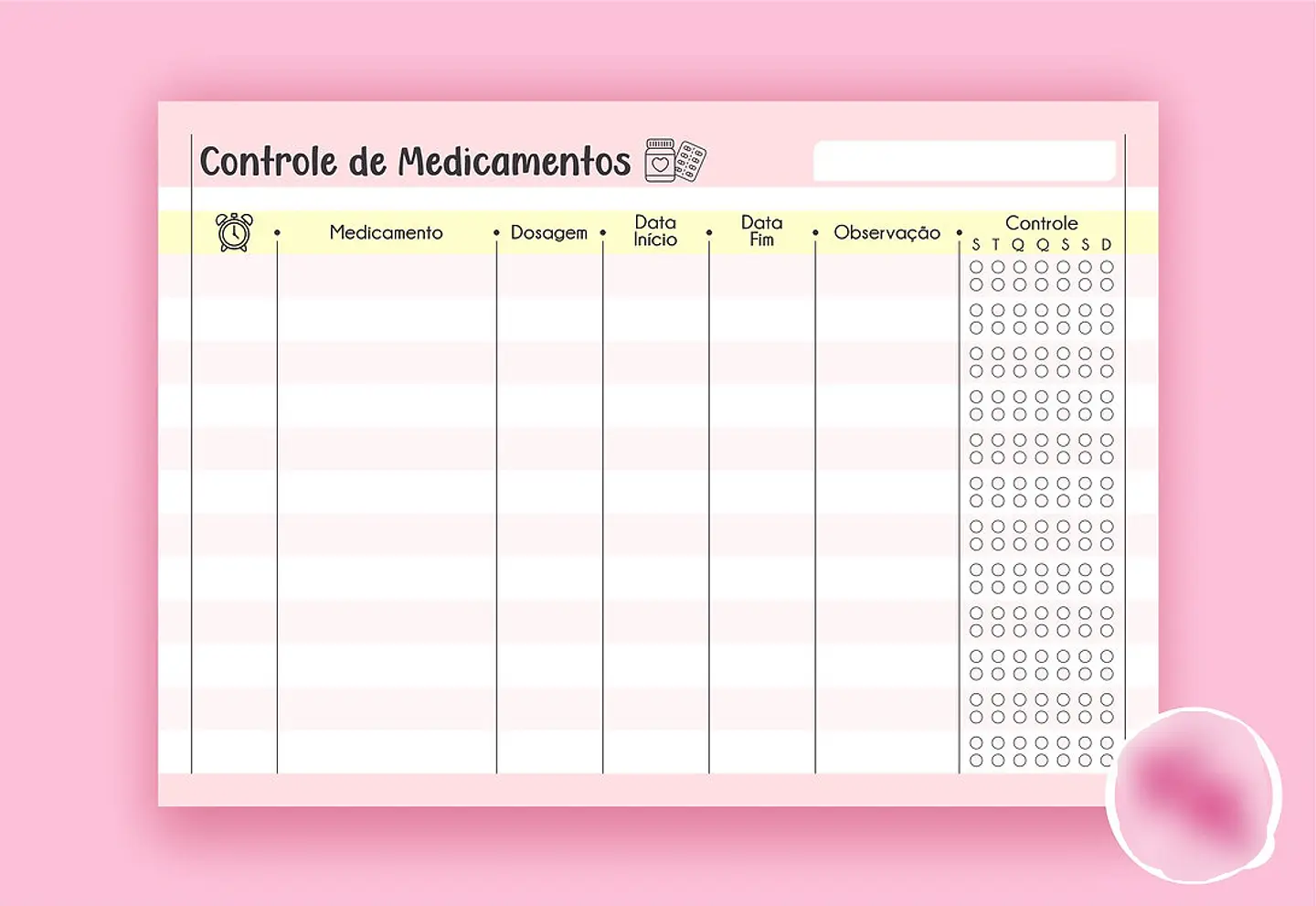 Arquivo Bloco Controle de Medicamentos A5 - THA 1