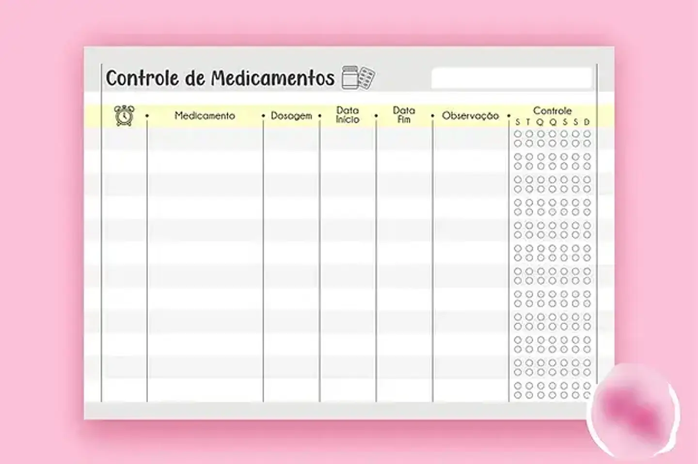 Arquivo Bloco Controle de Medicamentos A5 - THA 2