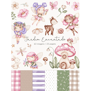 Kit Digital Jardim Encantado das Fadas - NI
