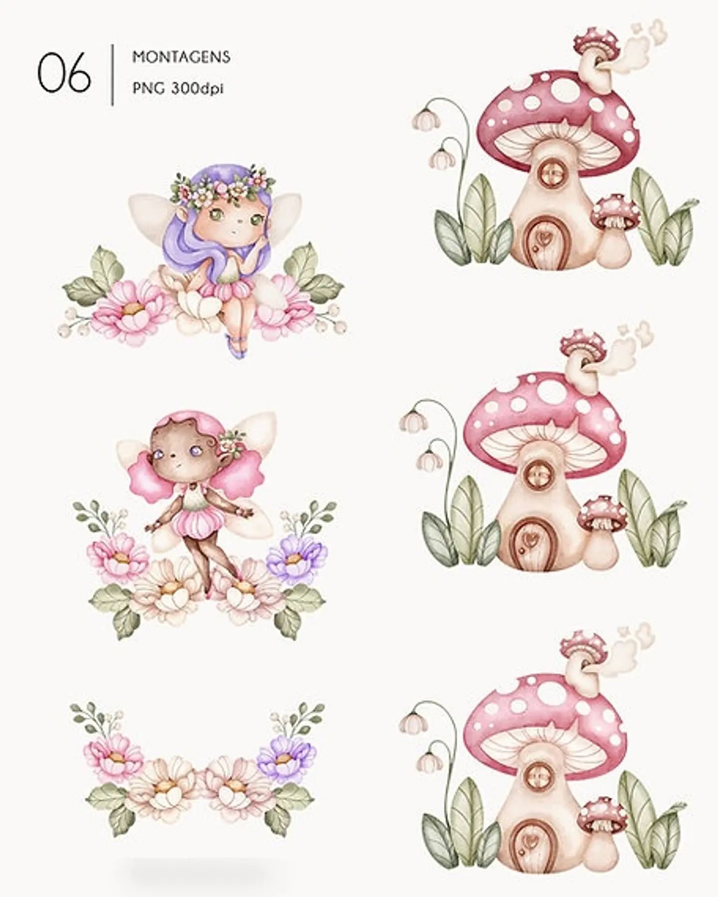 Kit Digital Jardim Encantado das Fadas - NI 4