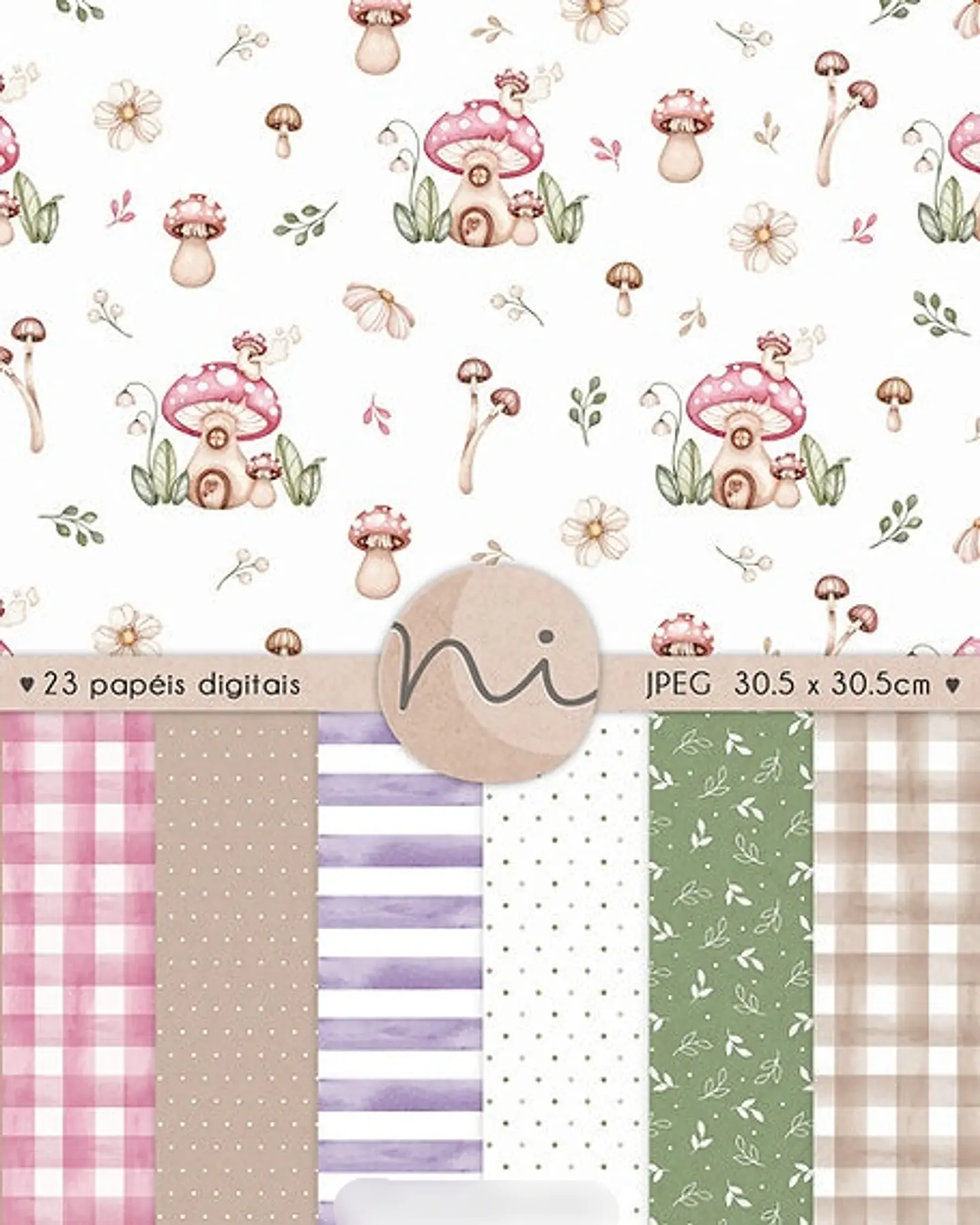 Kit Digital Jardim Encantado das Fadas - NI 5