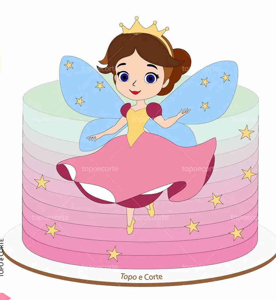 Aruivo Topo de Bolo Fadinha Princesa 1