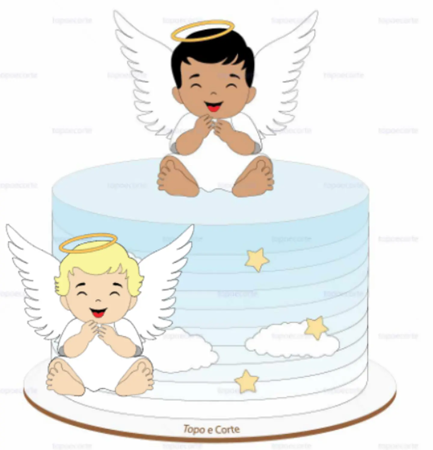 Arquivo Topo de Bolo Batizado Anjinhos 1