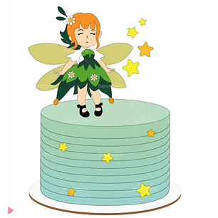 Arquivo Topo de Bolo Fadinha - EM CAMADAS