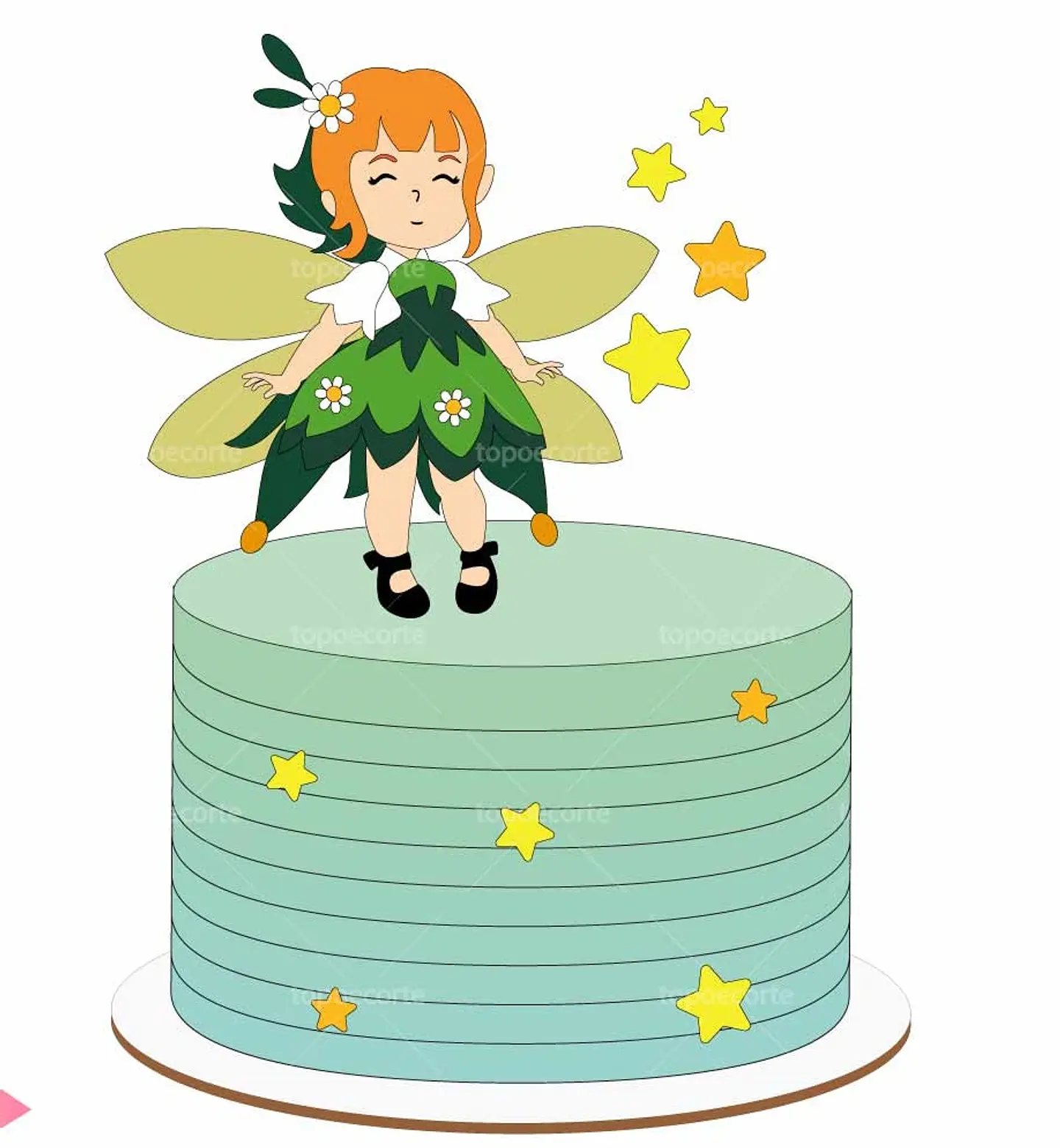 Arquivo Topo de Bolo Fadinha - EM CAMADAS 1