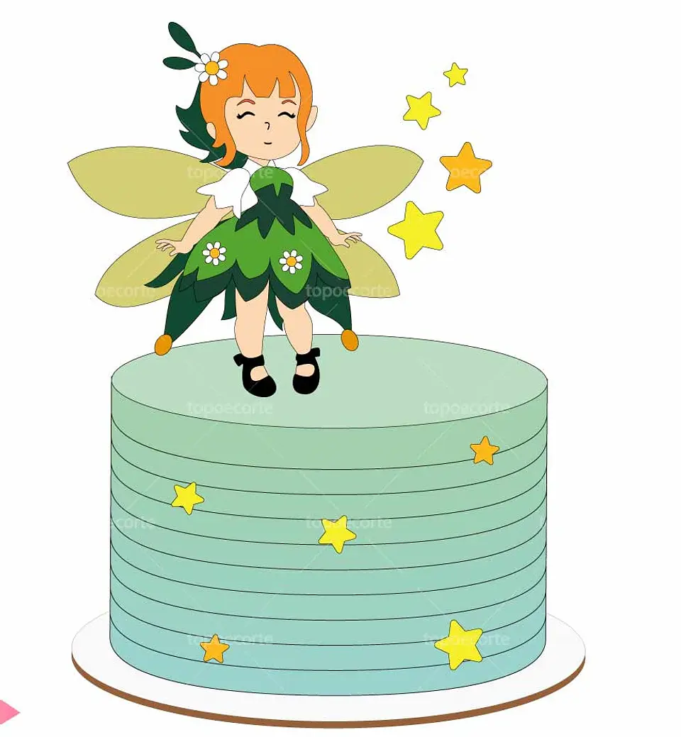 Arquivo Topo de Bolo Fadinha - EM CAMADAS 1