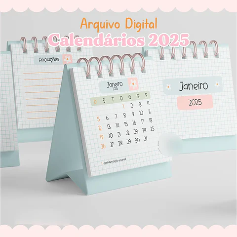 Arquivo Calendário 2025 Quadriculado - VE