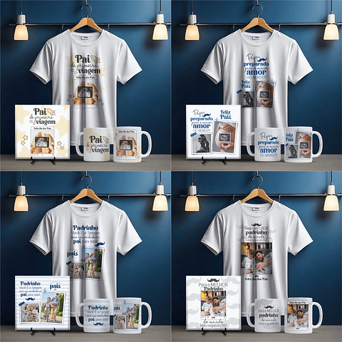Arquivo Combo Sublimação Dia dos Pais Com fotos