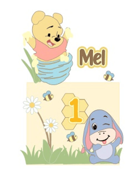 Arquivo de Corte Topo Ursinho Pooh