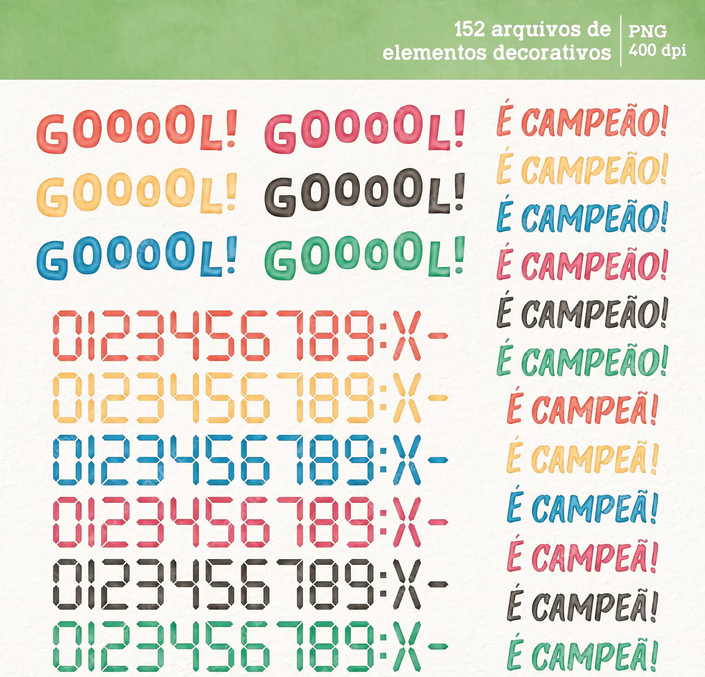Kit Digital Futebol Aquarela 4