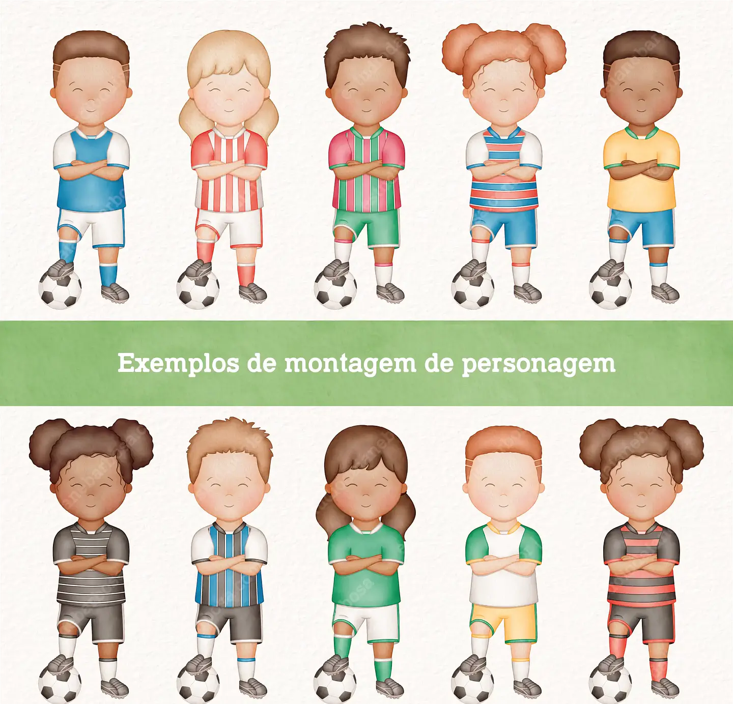 Kit Digital Futebol Aquarela 7