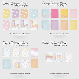Arquivo Combo Encadernação Capas Clean - GE