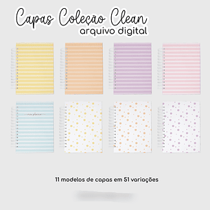 Arquivo Combo Encadernação Capas Clean - GE