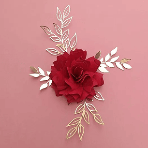 Arquivo de Corte Flor 53 + Folhagem - Abelha