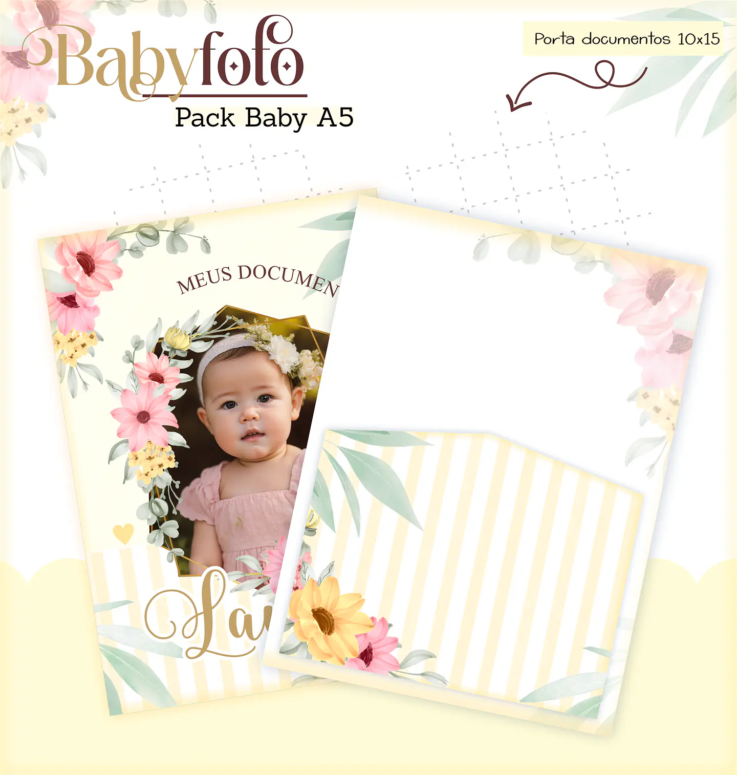 Arquivo Encadernação Baby Foto Floral 11