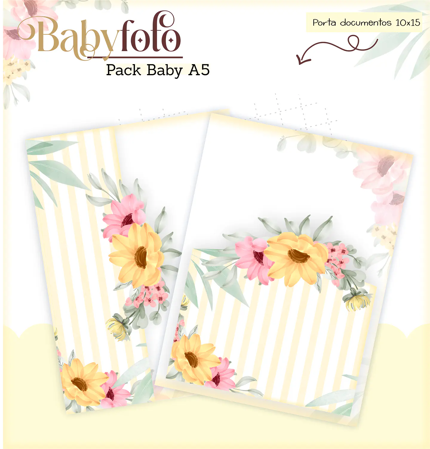 Arquivo Encadernação Baby Foto Floral 12