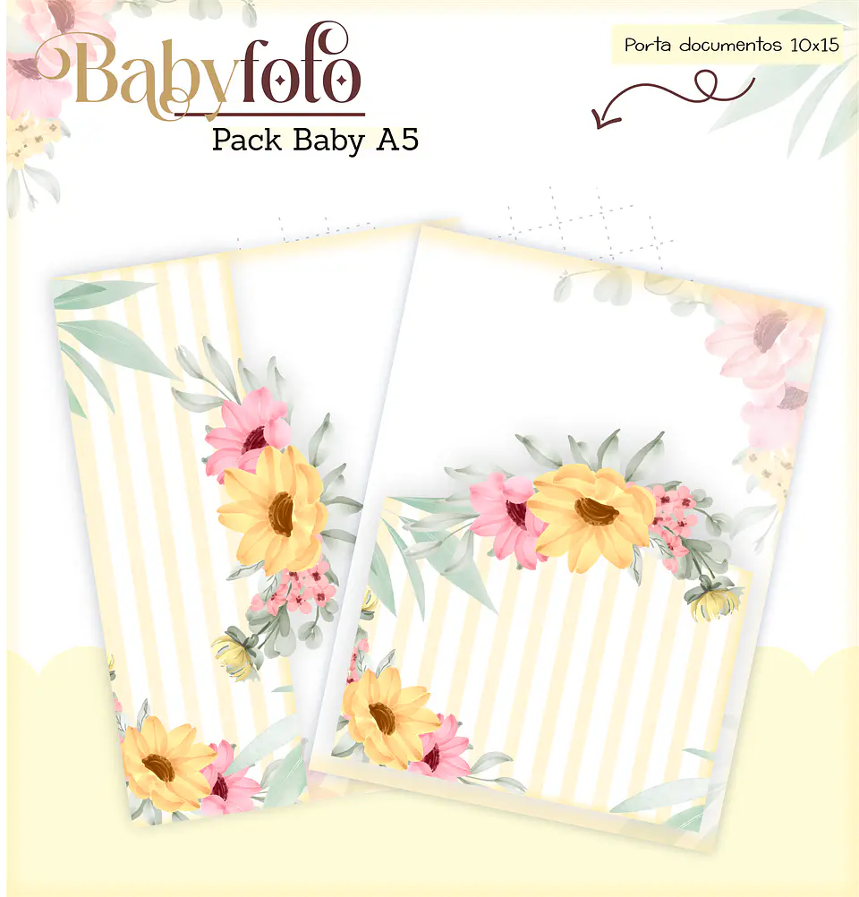 Arquivo Encadernação Baby Foto Floral 12