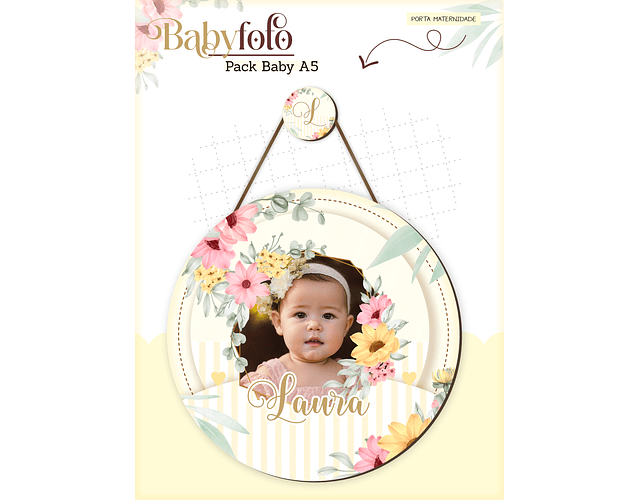 Arquivo Encadernação Baby Foto Floral