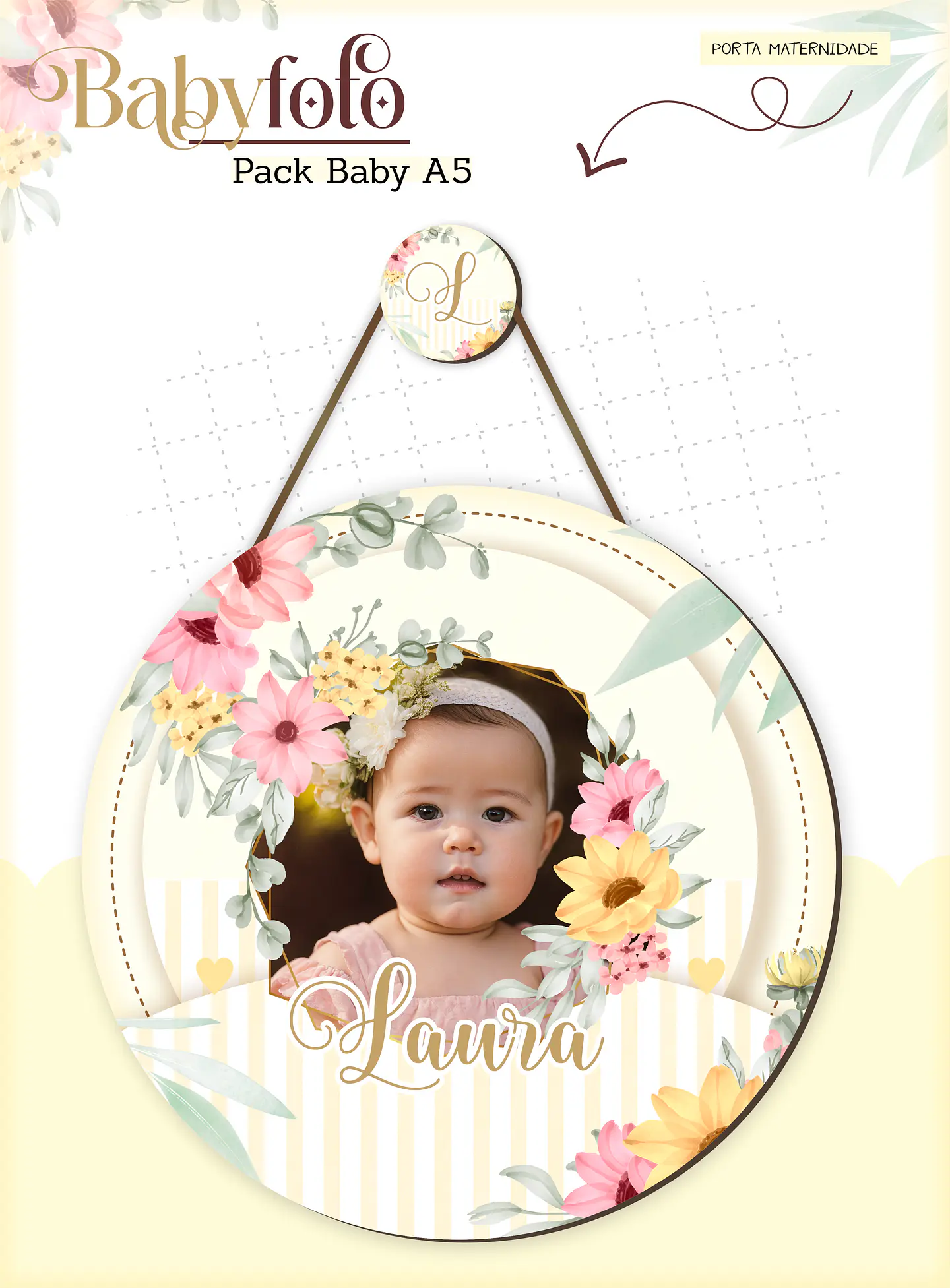 Arquivo Encadernação Baby Foto Floral 13