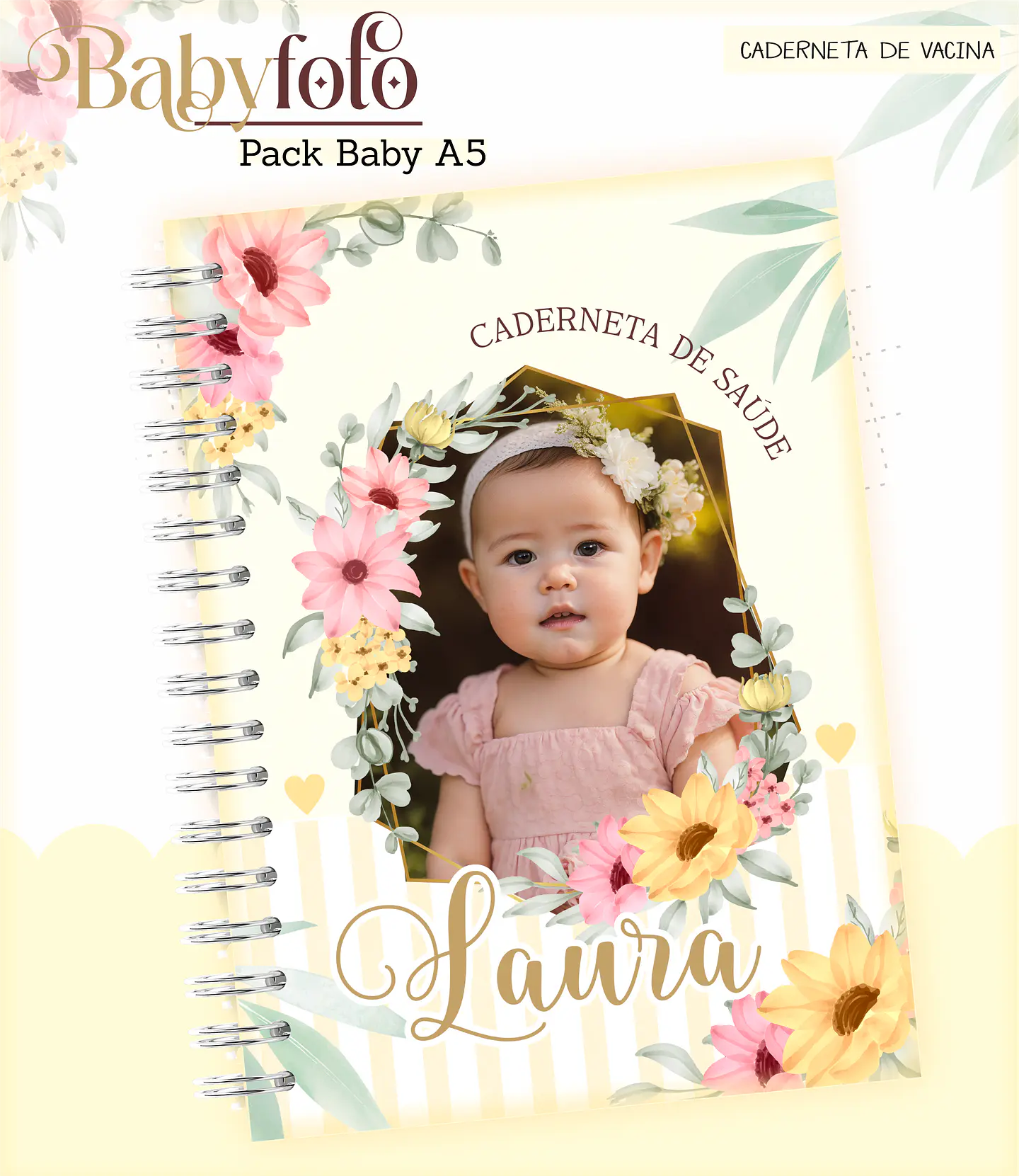 Arquivo Encadernação Baby Foto Floral 19