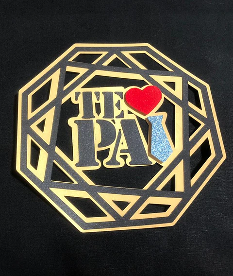 Arquivo Topo de Bolo Dia dos Pais Circular Te amo