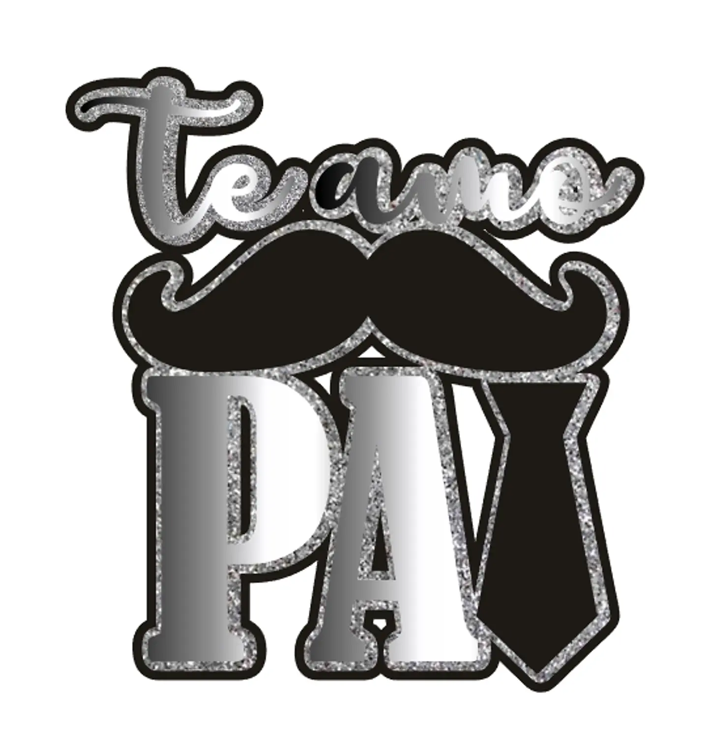Arquivo Topo de Bolo Dia dos Pais Te amo Pais Gravata e Bigode 1