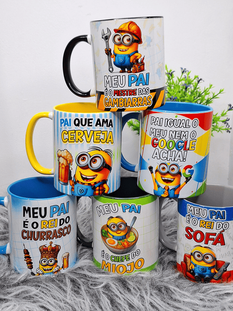 Arquivo Caneca Dia dos Pais Minnions Divertidos