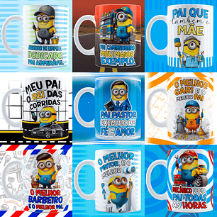 Arquivo Caneca Dia dos Pais Minnions Profissões