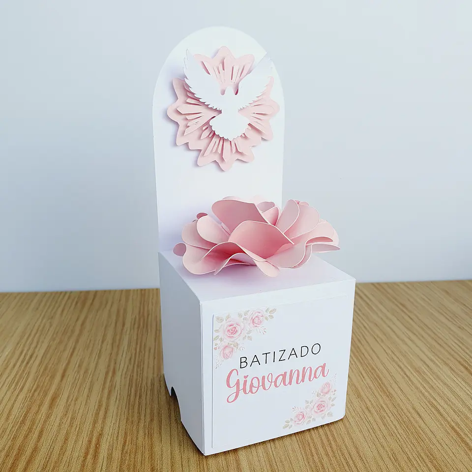 Arquivo de corte batizado rosa - Mimos digitais 11