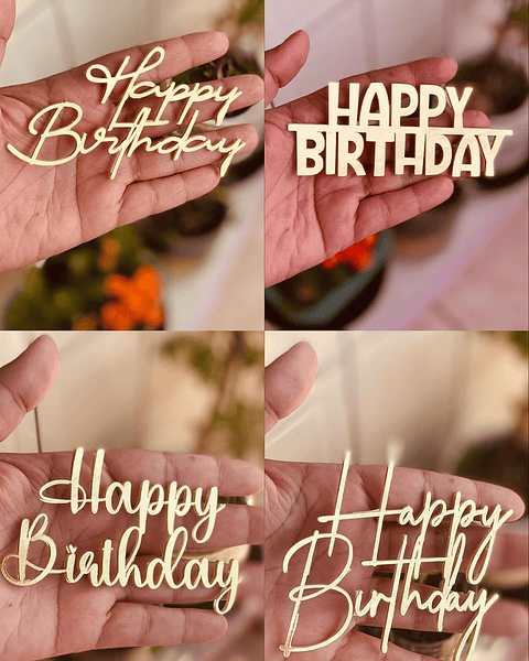 Arquivo Topos de Bolo Combo Happy Birthday - 18 modelos