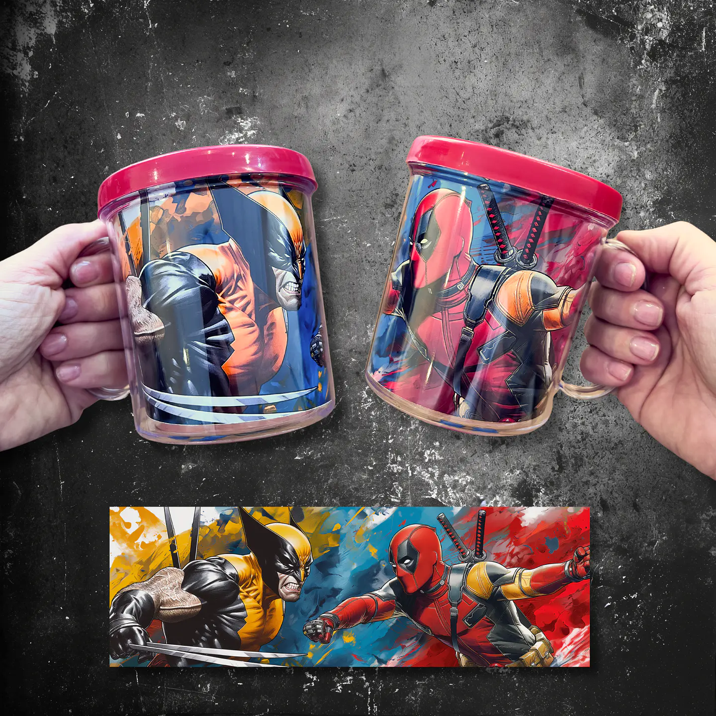 Arquivo Pack de Canecas Acrilicas DeadPool e Wolverine - Ilustracin 4