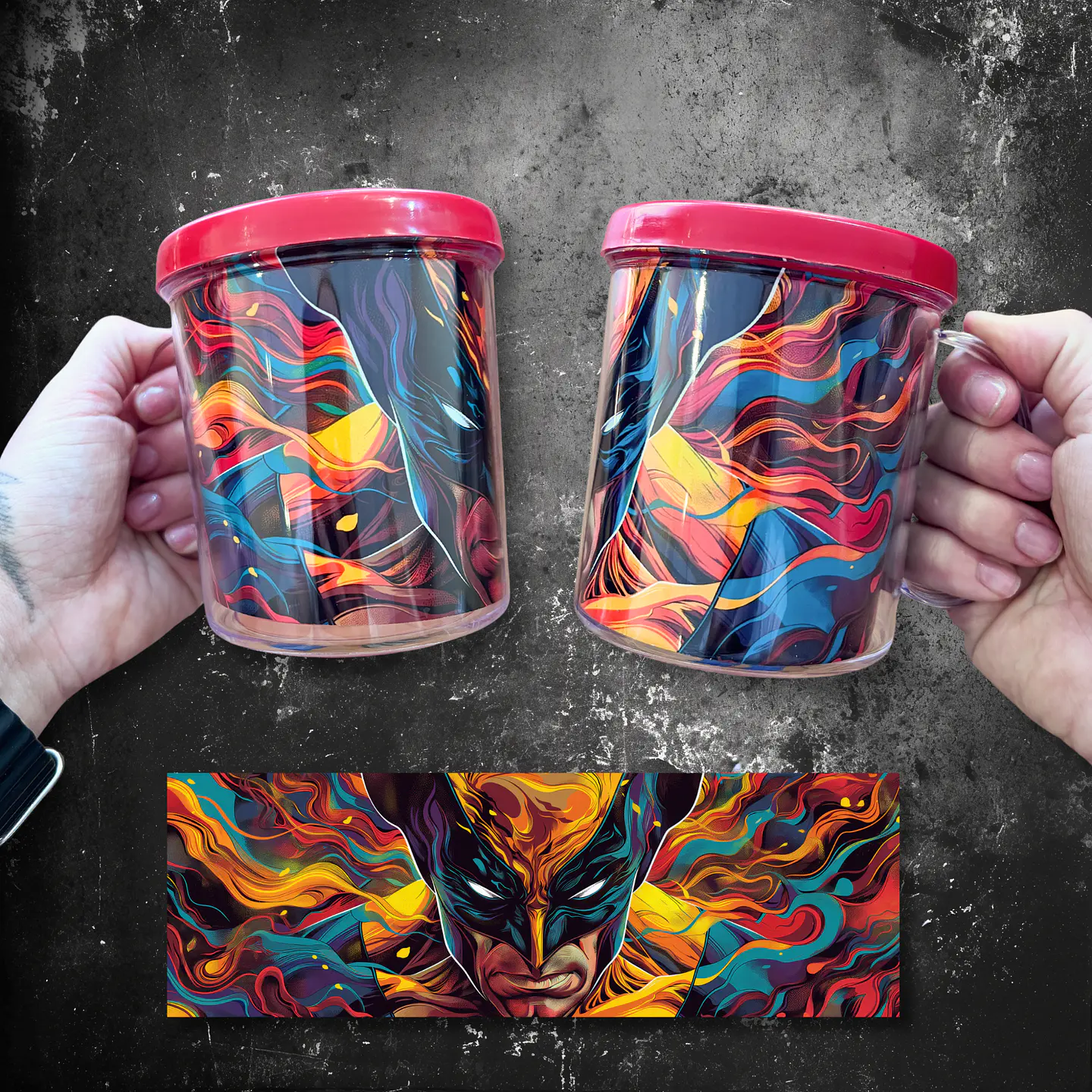 Arquivo Pack de Canecas Acrilicas DeadPool e Wolverine - Ilustracin 10