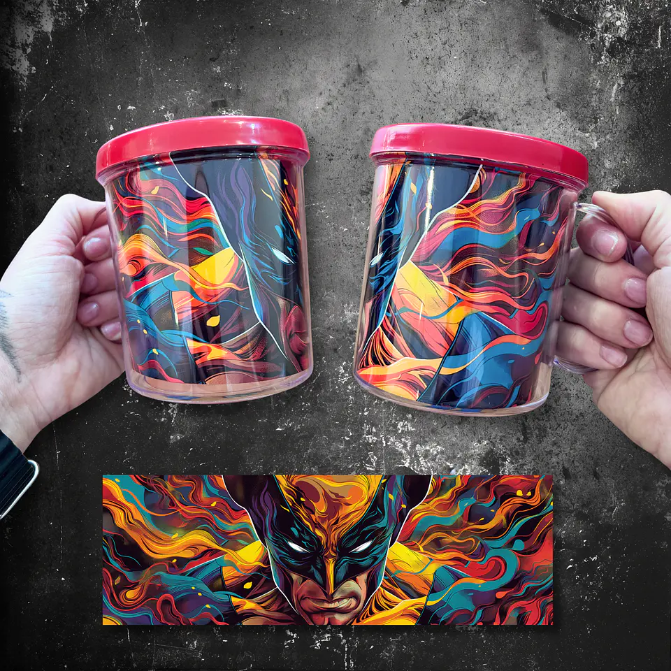 Arquivo Pack de Canecas Acrilicas DeadPool e Wolverine - Ilustracin 10