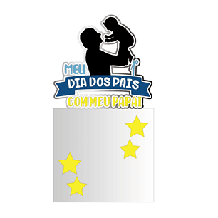 Arquivo Topo de Bolo Dia dos Pais Silhueta - EM CAMADAS