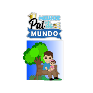 Arquivo Topo de Bolo Dia dos Pais O Melhor Pai do Mundo Arvore - EM CAMADAS
