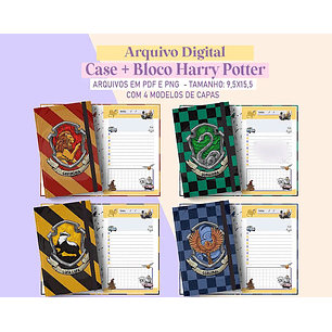 Arquivo Encadernação Kit Case + Bloco Harry 