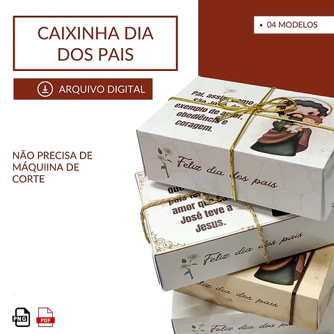 Arquivo Dia dos Pais Caixa Retangular Santinhos