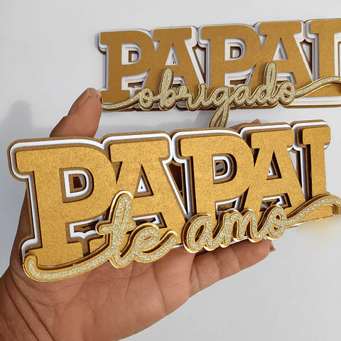 Arquivo Topo de Bolo Dia dos Pais Obrigado, te amo