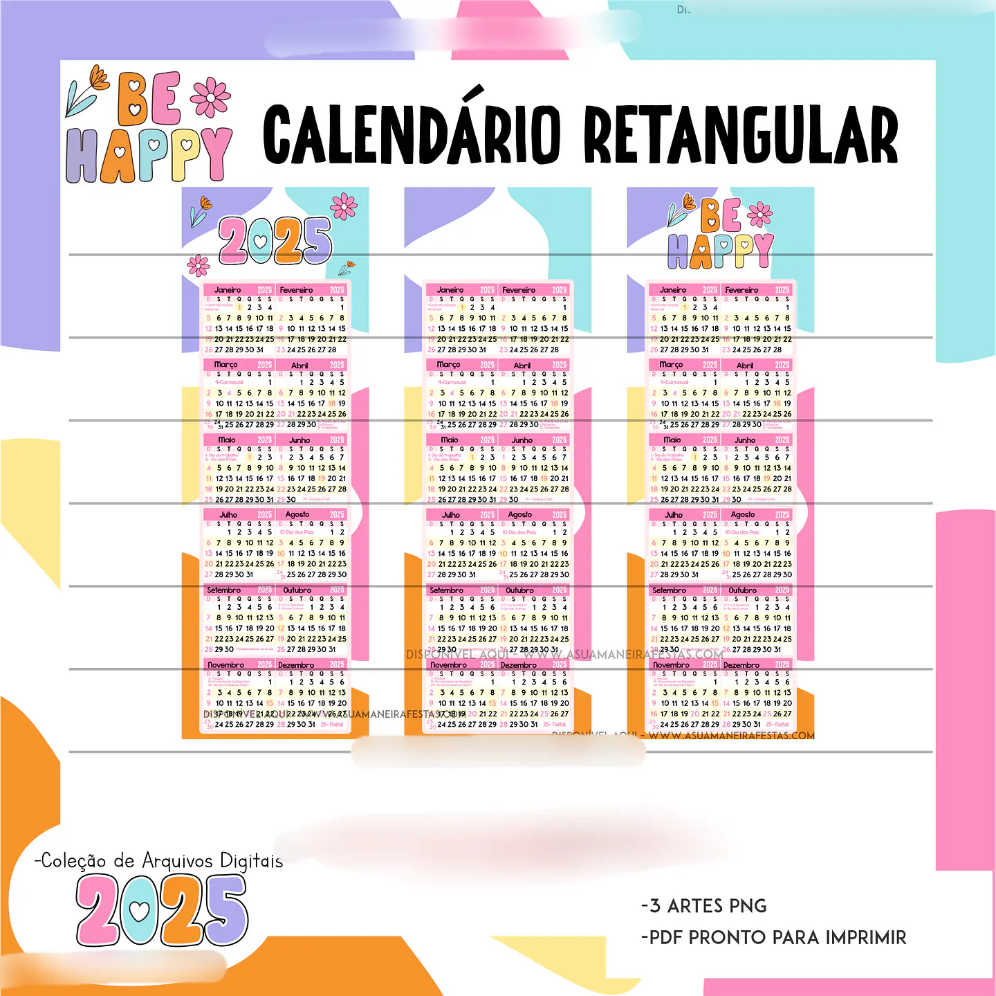 Arquivo Combo Calendários 2025 Be Happy - A sua maneira 9