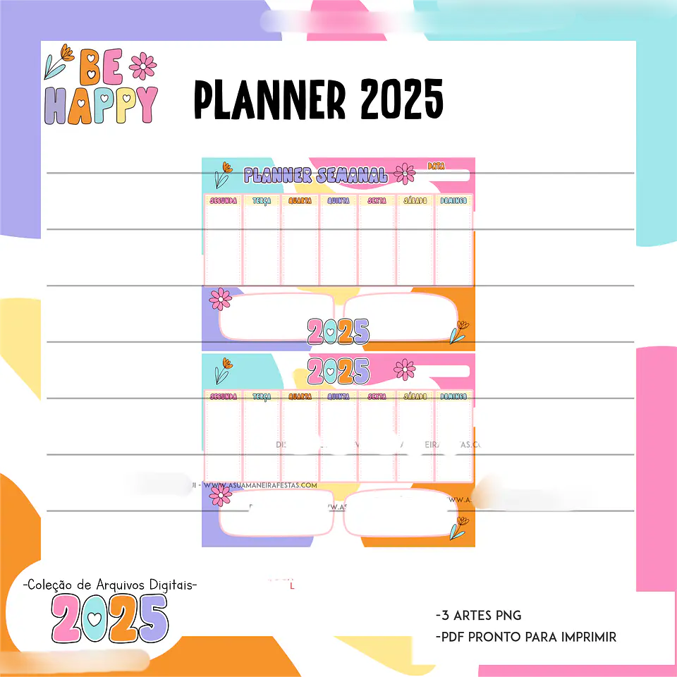 Arquivo Combo Calendários 2025 Be Happy - A sua maneira 12