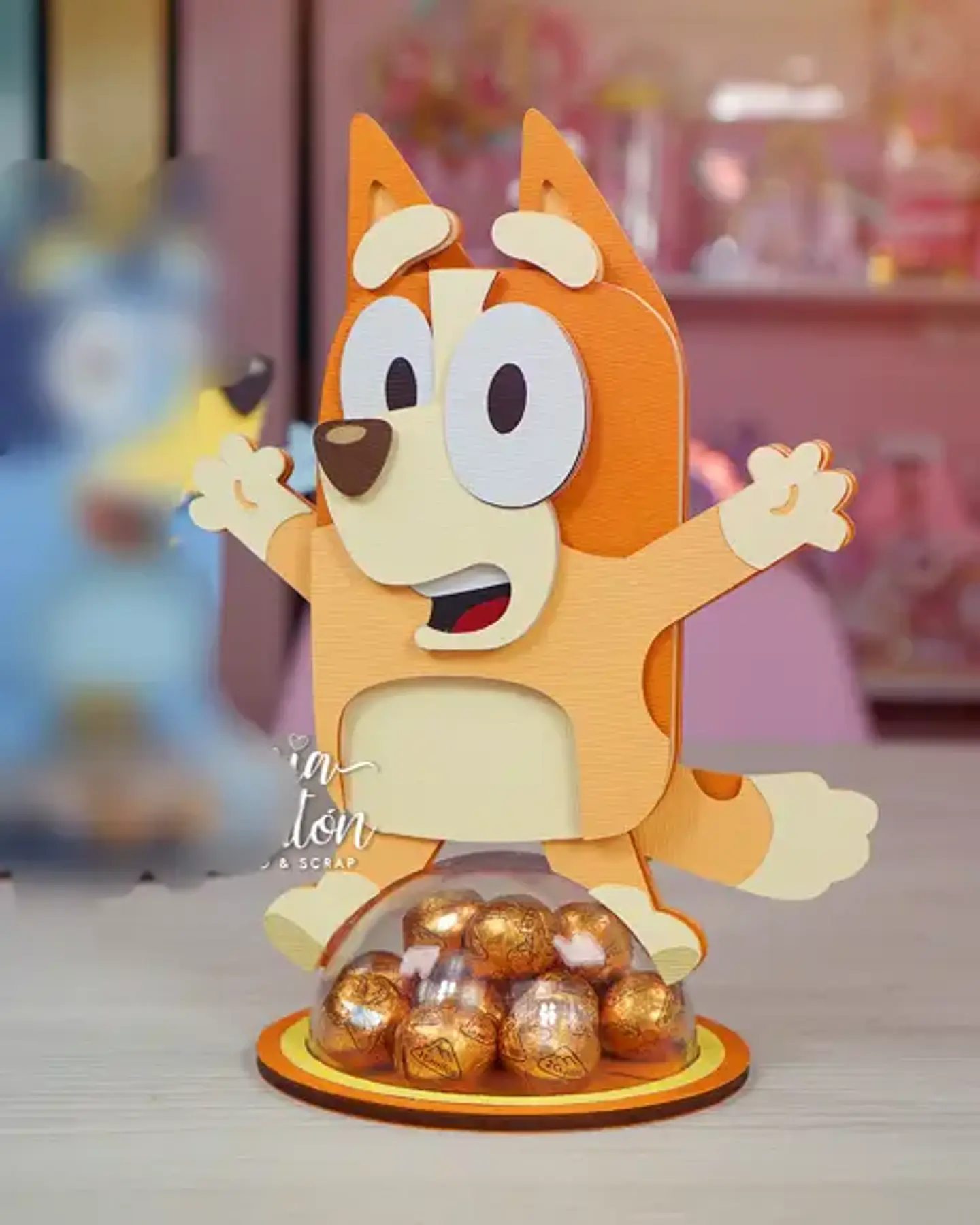 Arquivo de Corte Porta Doces Bola Acrilica Bingo 1