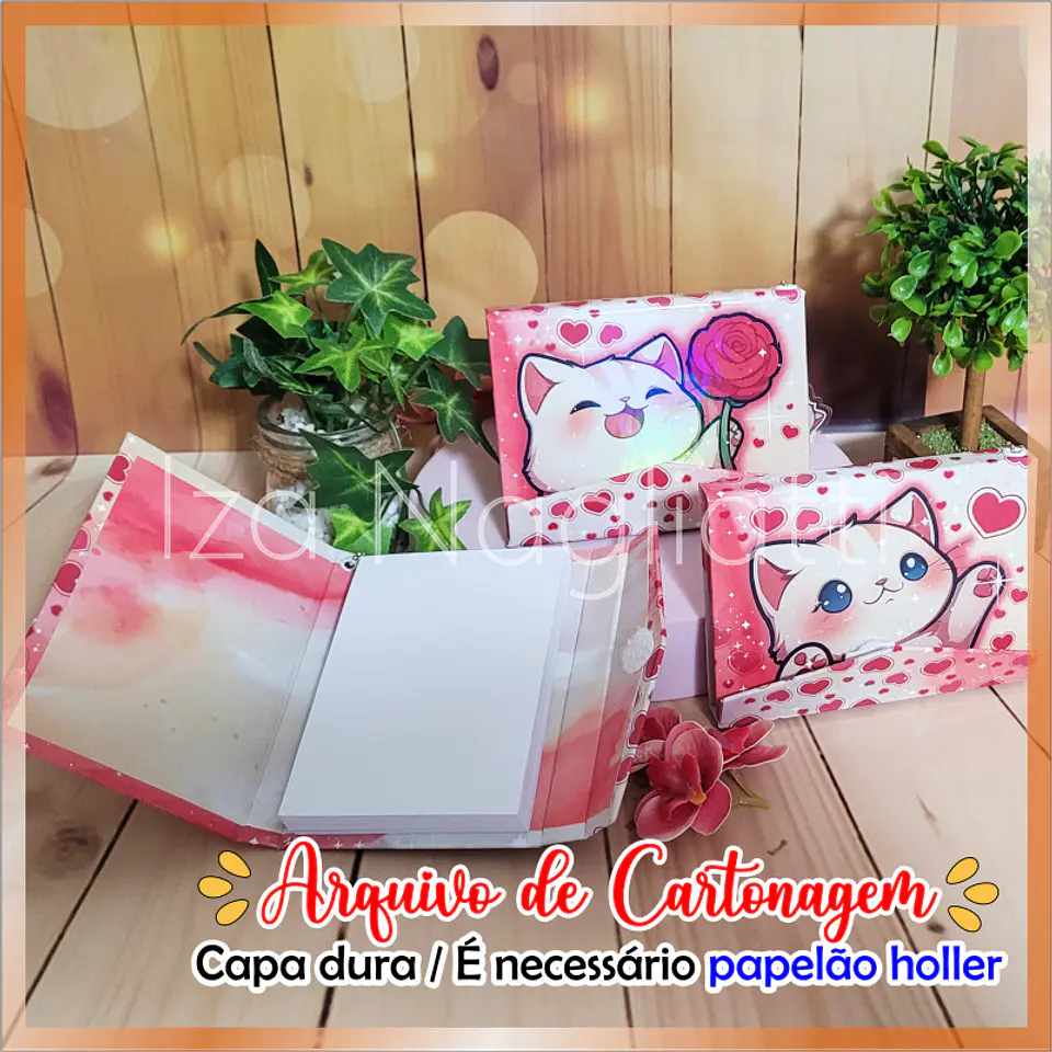 Arquivo 3 bloquinhos de Cartonagens Gatinhos 1