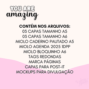 Arquivo encadernação You are Amazing 2025 - MICKEY