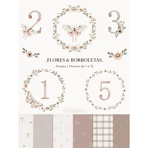 Kit Digtial Mesversário Borboletas - NI
