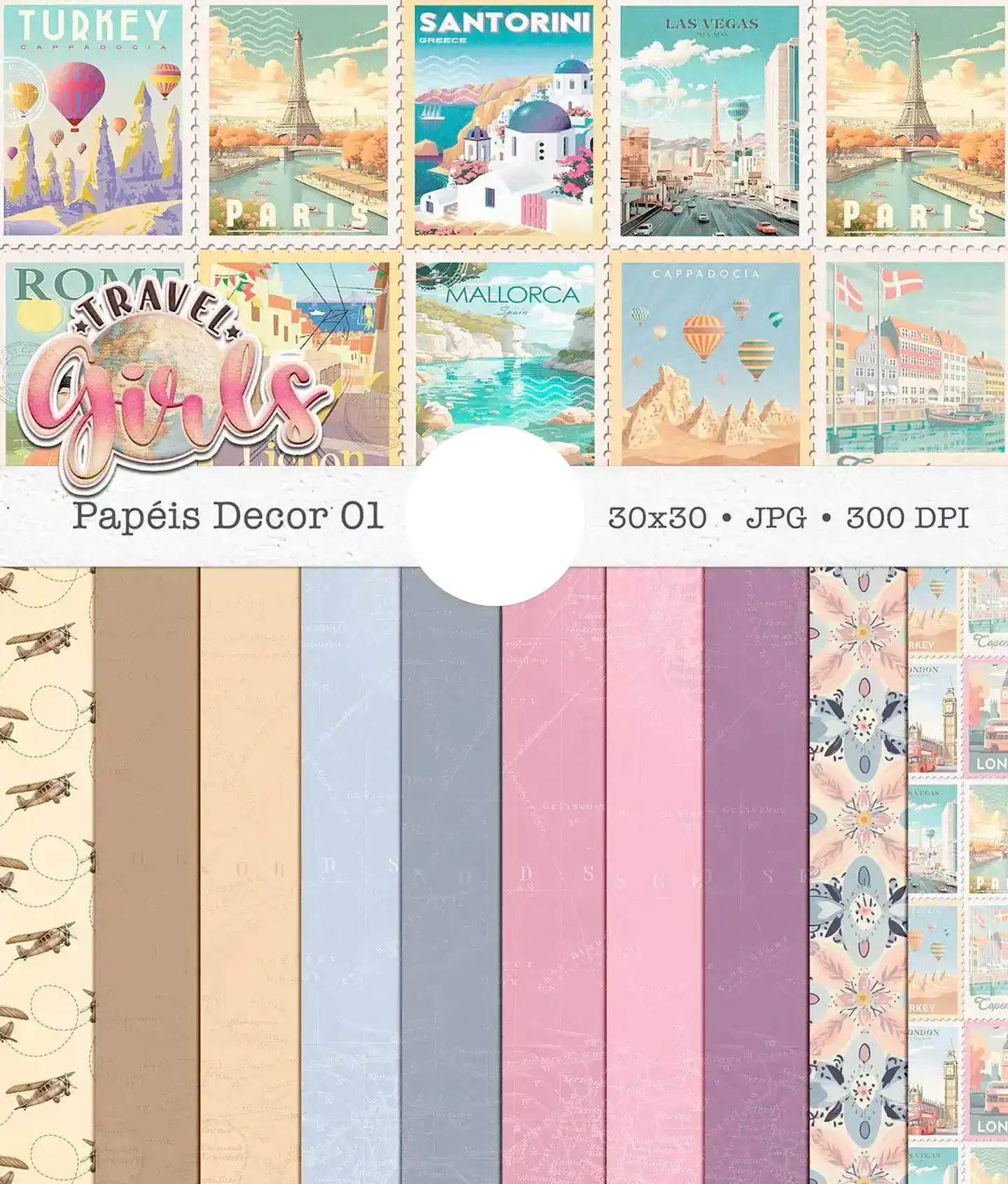 Kit Digital Pápeis Girls 1