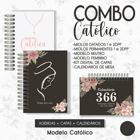 Arquivo Combo de Agendas Católicas Cristã 2024 e Permanente - Lê