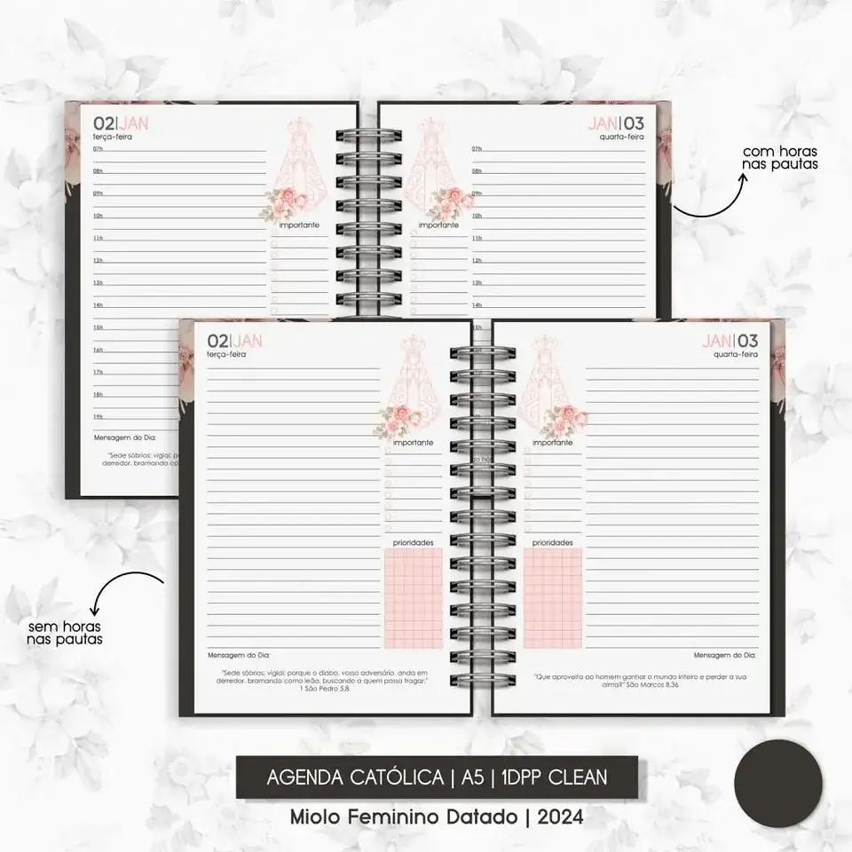 Arquivo Combo de Agendas Católicas Cristã 2024 e Permanente - Lê 10